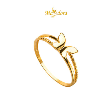 MASDORA 916 Gold Ring Rings Cincin Emas ~ Golden Ethereal Butterfly (EMAS 916/22K)