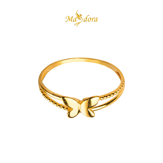 MASDORA 916 Gold Ring Rings Cincin Emas ~ Golden Ethereal Butterfly (EMAS 916/22K)