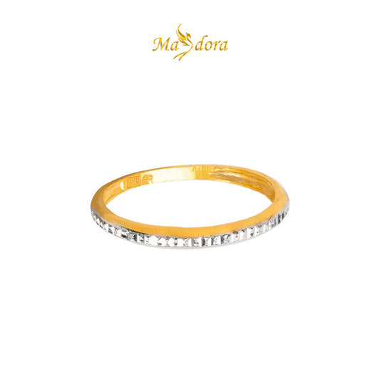 MASDORA 916 Gold Ring Rings Cincin Emas ~ Diamond Cut Band (EMAS 916/22K)
