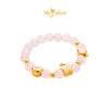 MASDORA 999 Gold Bracelet Rantai Tangan Emas ~ Stretchable Crystal Beads Charm (EMAS 999/24K)