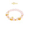 MASDORA 999 Gold Bracelet Rantai Tangan Emas ~ Stretchable Crystal Beads Charm (EMAS 999/24K)