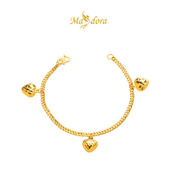 MASDORA 916 Gold Bracelet Rantai Tangan Emas ~ Gajah Chain (3L) (EMAS 916/22K)
