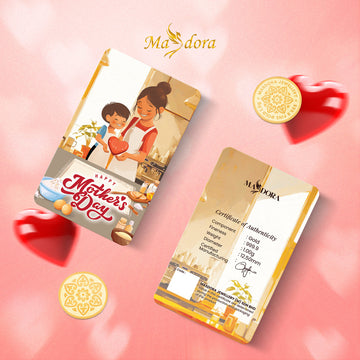 MASDORA 999.9 Gold Bar 1.00GM Gift Series - Happy Parents’  Day (EMAS 999.9/24K)