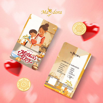 MASDORA 999.9 Gold Bar 1.00GM Gift Series - Happy Parents’  Day (EMAS 999.9/24K)