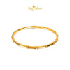 MASDORA 999 Gold Bangle Gelang Tangan Emas ~ Round Matte Bamboo (EMAS 999/24K)
