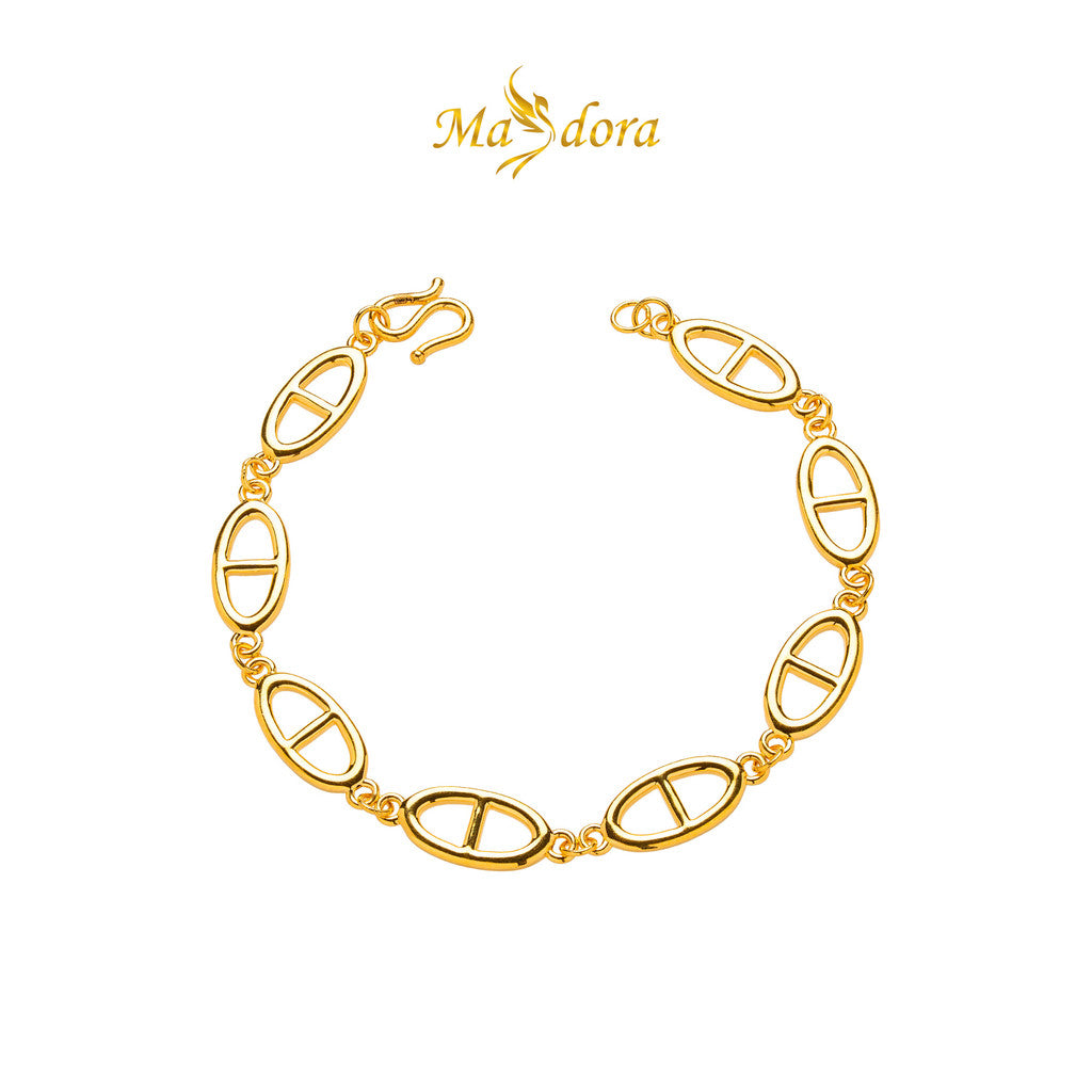 MASDORA 999 Gold Bracelet Rantai Tangan Emas ~ Golden Connected D  (EMAS 999/24K)