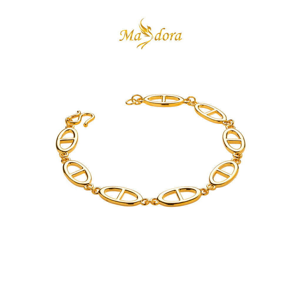 MASDORA 999 Gold Bracelet Rantai Tangan Emas ~ Golden Connected D  (EMAS 999/24K)