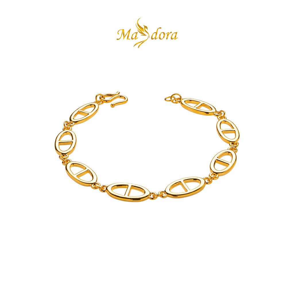 MASDORA 999 Gold Bracelet Rantai Tangan Emas ~ Golden Connected D  (EMAS 999/24K)