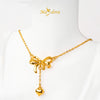 MASDORA 999 Gold Necklace Rantai Leher Emas ~ Binded Ribbon Dangle (EMAS 999/24K)