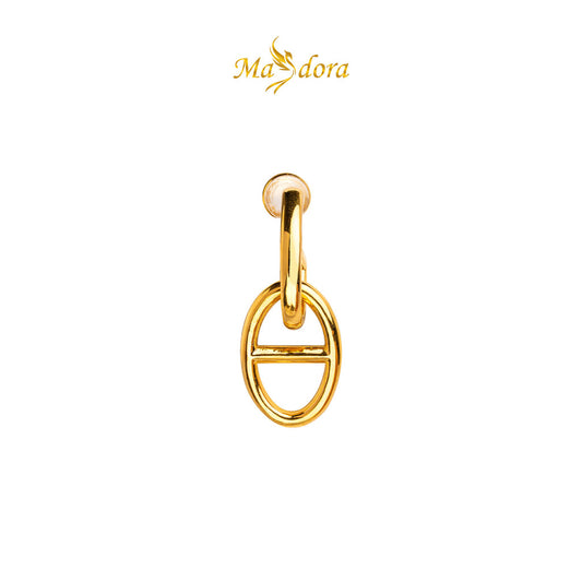 MASDORA 999 Gold Earring Earrings Emas ~ Golden D Links (EMAS 999/24K)