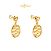 MASDORA 999 Gold Earring Earrings Emas ~ Golden Kinked Love (EMAS 999/24K)