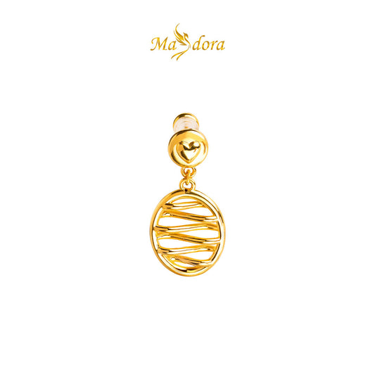 MASDORA 999 Gold Earring Earrings Emas ~ Golden Kinked Love (EMAS 999/24K)