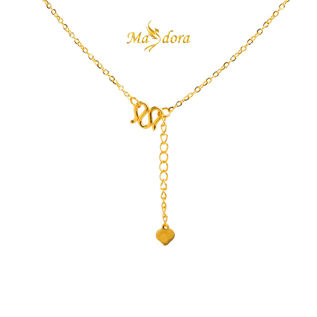 MASDORA 999 Gold Necklace Rantai Leher Emas ~ Elegance Enormous Butterfly (EMAS 999/24K)