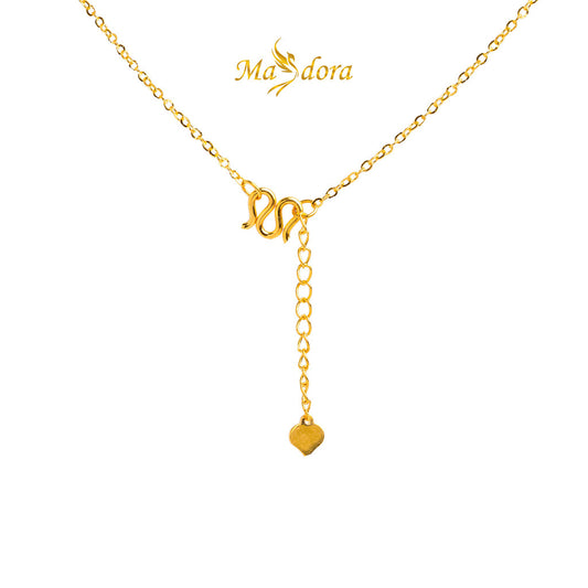 MASDORA 999 Gold Necklace Rantai Leher Emas ~ Elegance Enormous Butterfly (EMAS 999/24K)