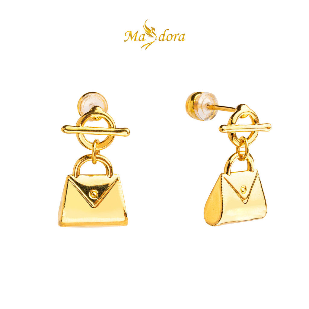 MASDORA 999 Gold Earrings Earring Subang Emas ~ Golden Bag (EMAS 999/24K)