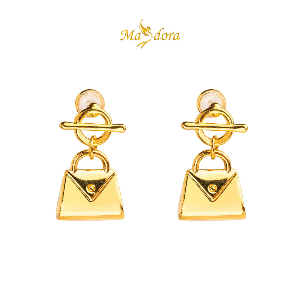 MASDORA 999 Gold Earrings Earring Subang Emas ~ Golden Bag (EMAS 999/24K)
