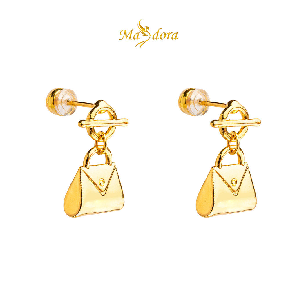 MASDORA 999 Gold Earrings Earring Subang Emas ~ Golden Bag (EMAS 999/24K)