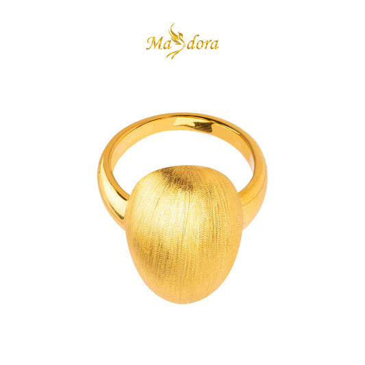 MASDORA 999 Gold Ring Rings Cincin Emas ~ Exclusive Brushy Petal (EMAS 999/24K)