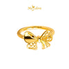 MASDORA 999 Gold Ring Rings Cincin Emas ~ Golden Caged Ribbon (EMAS 999/24K)