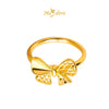 MASDORA 999 Gold Ring Rings Cincin Emas ~ Golden Caged Ribbon (EMAS 999/24K)