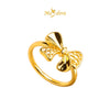 MASDORA 999 Gold Ring Rings Cincin Emas ~ Golden Caged Ribbon (EMAS 999/24K)
