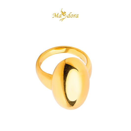 MASDORA 999 Gold Ring Rings Cincin Emas ~ High Polished Petal (EMAS 999/24K)