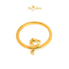 MASDORA 999 Gold Ring Rings Cincin Emas ~ Golden Kitty Cat (EMAS 999/24K)
