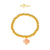 MASDORA 999 Gold Bracelet Rantai Tangan Emas ~ Stretchable Acutifolia (Pink) (EMAS 999/24K)