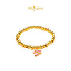 MASDORA 999 Gold Bracelet Rantai Tangan Emas ~ Stretchable Acutifolia (Pink) (EMAS 999/24K)