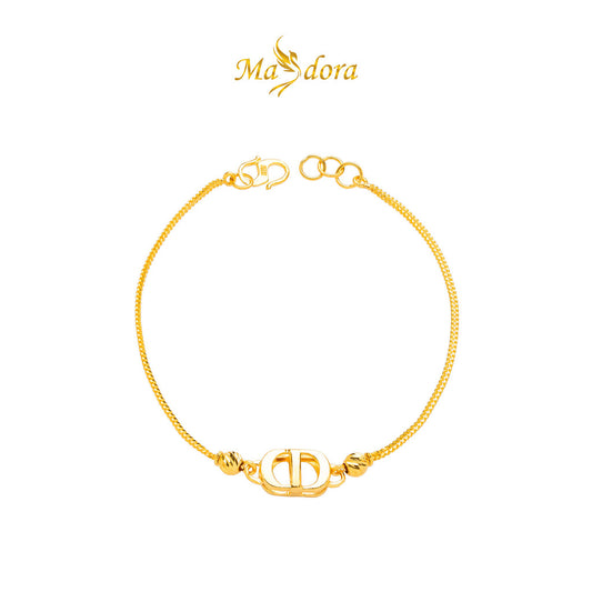 MASDORA 916 Gold Bracelet Rantai Tangan Emas ~ D Beaded Chain (EMAS 916/22K)