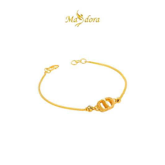 MASDORA 916 Gold Bracelet Rantai Tangan Emas ~ D Beaded Chain (EMAS 916/22K)