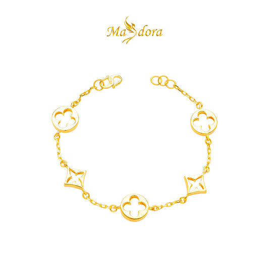 MASDORA 916 Gold Bracelet Rantai Tangan Emas ~ Golden Anchor Louisa (EMAS 916/22K)