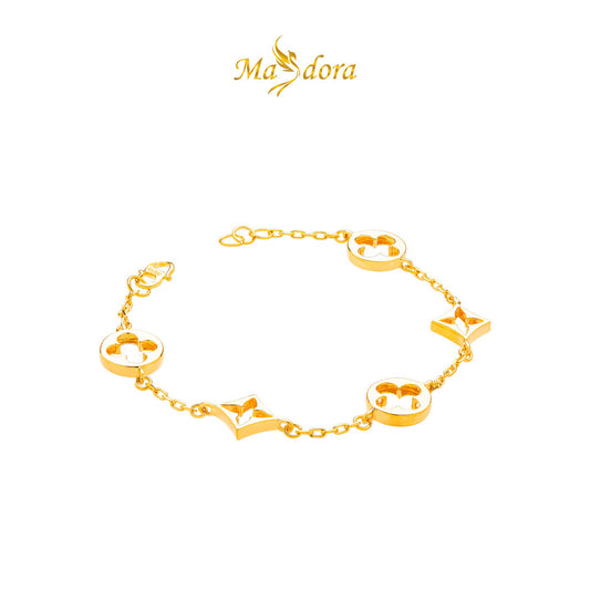 MASDORA 916 Gold Bracelet Rantai Tangan Emas ~ Golden Anchor Louisa (EMAS 916/22K)