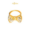 MASDORA 916 Gold Ring Rings Cincin Emas ~ Duotone Leafy Ribbonella (EMAS 916/22K)