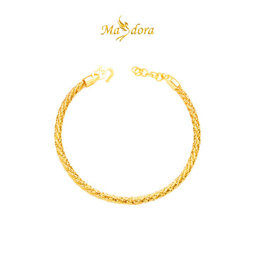 MASDORA 916 Gold Bangle Gelang Tangan Emas ~ Mini Twisted Cavo (EMAS 916/22K)