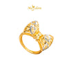 MASDORA 916 Gold Ring Rings Cincin Emas ~ Duotone Leafy Ribbonella (EMAS 916/22K)