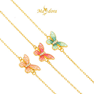 MASDORA 916 Gold Bracelet Rantai Tangan Emas ~ Simple Belle Papillon (EMAS 916/22K)
