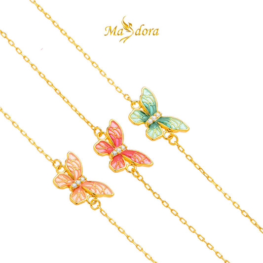 MASDORA 916 Gold Bracelet Rantai Tangan Emas ~ Simple Belle Papillon (EMAS 916/22K)