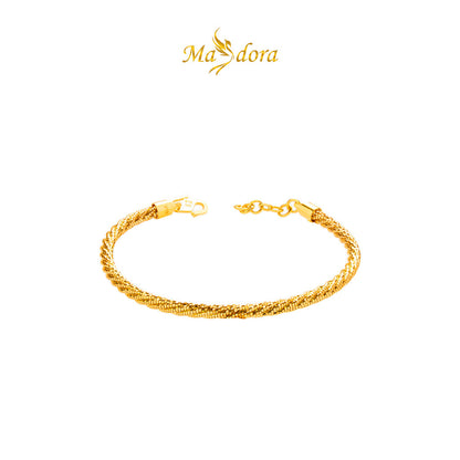 MASDORA 916 Gold Bangle Gelang Tangan Emas ~ Mini Twisted Kavor (EMAS 916/22K)