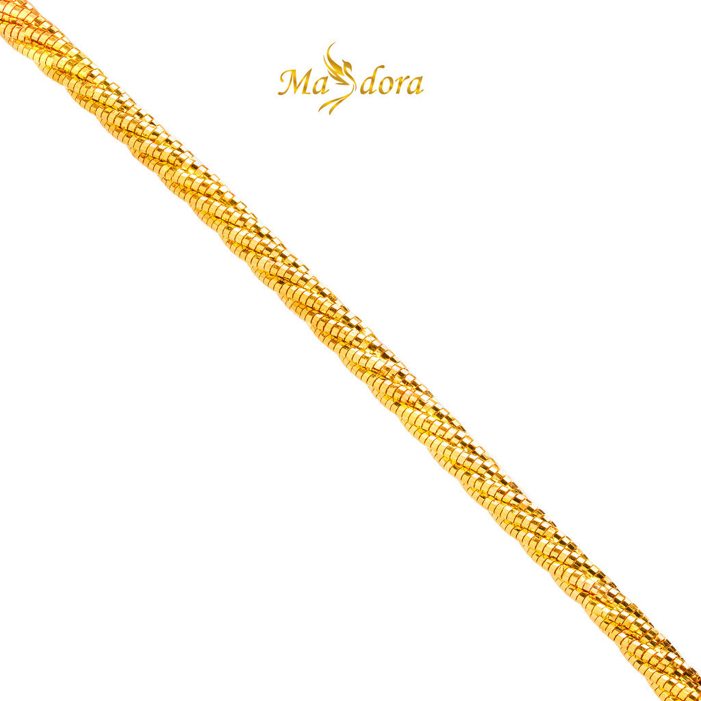 MASDORA 916 Gold Bangle Gelang Tangan Emas ~ Mini Twisted Kavor (EMAS 916/22K)