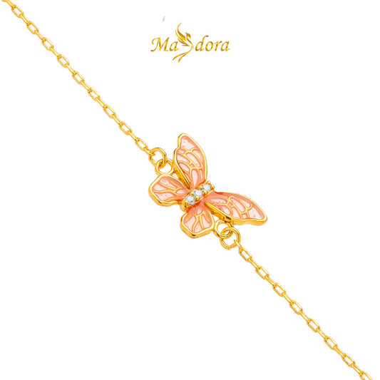 MASDORA 916 Gold Bracelet Rantai Tangan Emas ~ Simple Belle Papillon (EMAS 916/22K)