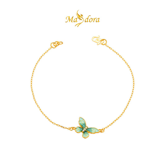 MASDORA 916 Gold Bracelet Rantai Tangan Emas ~ Flying Belle Papillon (EMAS 916/22K)