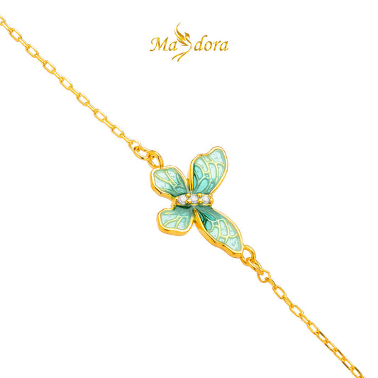 MASDORA 916 Gold Bracelet Rantai Tangan Emas ~ Flying Belle Papillon (EMAS 916/22K)