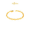 MASDORA 916 Gold Bracelet Rantai Tangan Emas ~ Duotone Luxe Linear Cutting (EMAS 916/22K)