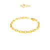 MASDORA 916 Gold Bracelet Rantai Tangan Emas ~ Duotone Luxe Linear Cutting (EMAS 916/22K)