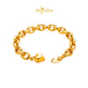 MASDORA 916 Gold Bracelet Rantai Tangan Emas ~ Pearl Links High Polish (EMAS 916/22K)