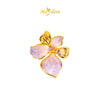 MASDORA 999 Gold Ring Rings Cincin Emas ~ Enormous Orchid (Violet) (EMAS 999/24K)