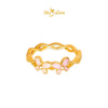 MASDORA 999 Gold Ring Rings Cincin Emas ~ Boundless Tiny Butterfly (Pink) (EMAS 999/24K)