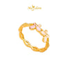 MASDORA 999 Gold Ring Rings Cincin Emas ~ Boundless Tiny Butterfly (Pink) (EMAS 999/24K)