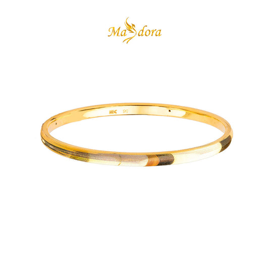 MASDORA 999 Gold Bangle Gelang Tangan Emas ~ Golden Quern Round (EMAS 999/24K)